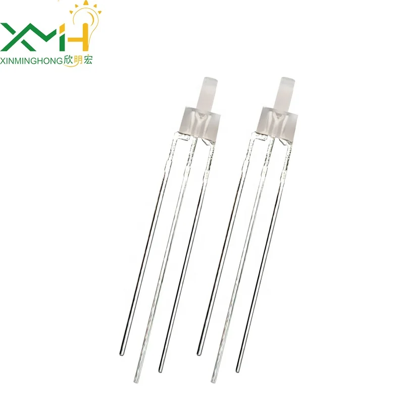 2mm nipple red and green dual color led 3 pins common cathode