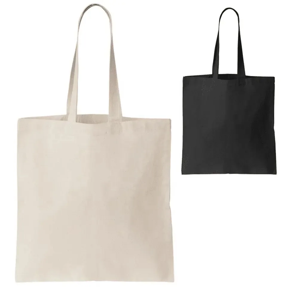 Factory Wholesale Custom Logo Reusable Handle Canvas Tote Bag Shopping Bag for Women