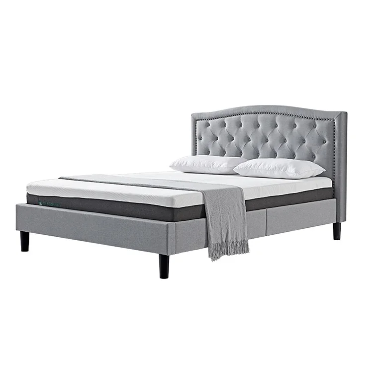 
Hong Kong style polyester fabrics luxury bed king size bed bedroom furniture 