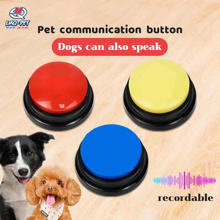 Communication Talking Button Dog Answer Buzzers for Dog Talking Buttons Recording Pet Toys Dog Speaker Button