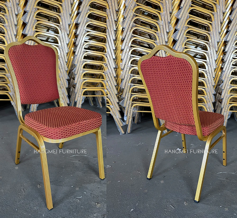 Wholesale Modern Red Metal Aluminum Wedding Banquet Chair Cheap Hotel Event Party Stacking Chair Dining Outdoor School Hall Use
