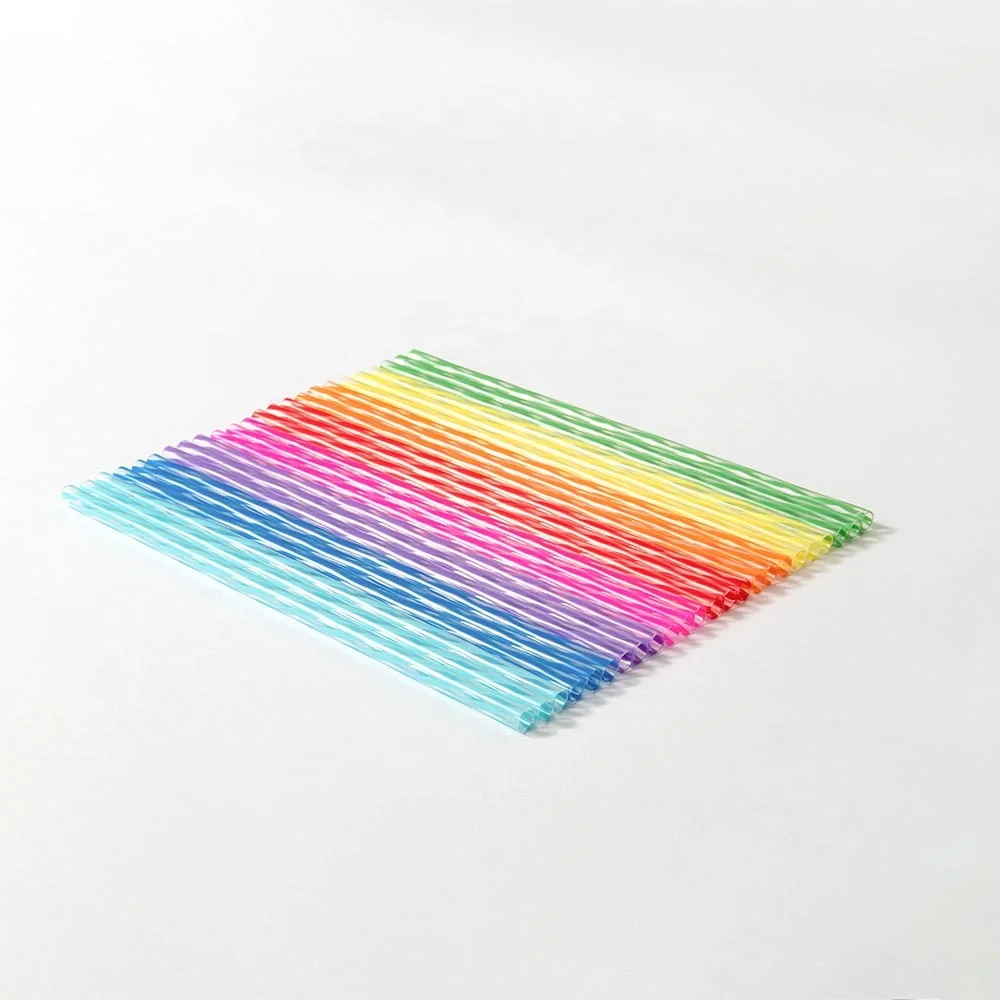 Novelty PP Cheap 12 mm Disposable Bubble Tea Drinking Plastic Straws Reusable Flexible Straw Creative Cartoon Drinking Straws