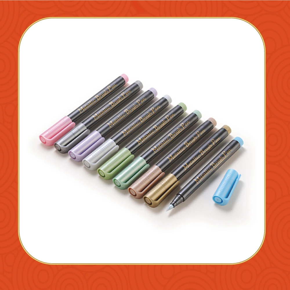 Acrylic Art Markers 15 Sets Water Based Fine Liner Brush Mirror Chrome Metallic Pen Graffiti Spray Paint & Drawing Pack