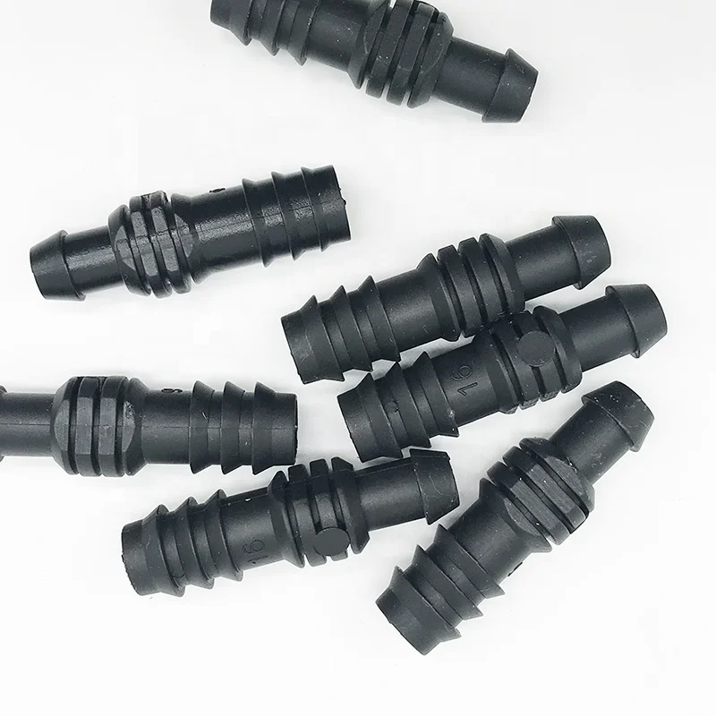 Drip Irrigation System LDPE Pipe 16mm Black Barbed Irrigation Fitting Barb Connector