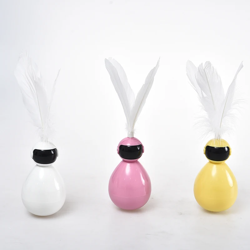 Replaceable Feather Entertainment Interactive Funny Cat Tumbler Toy, Cats Pet