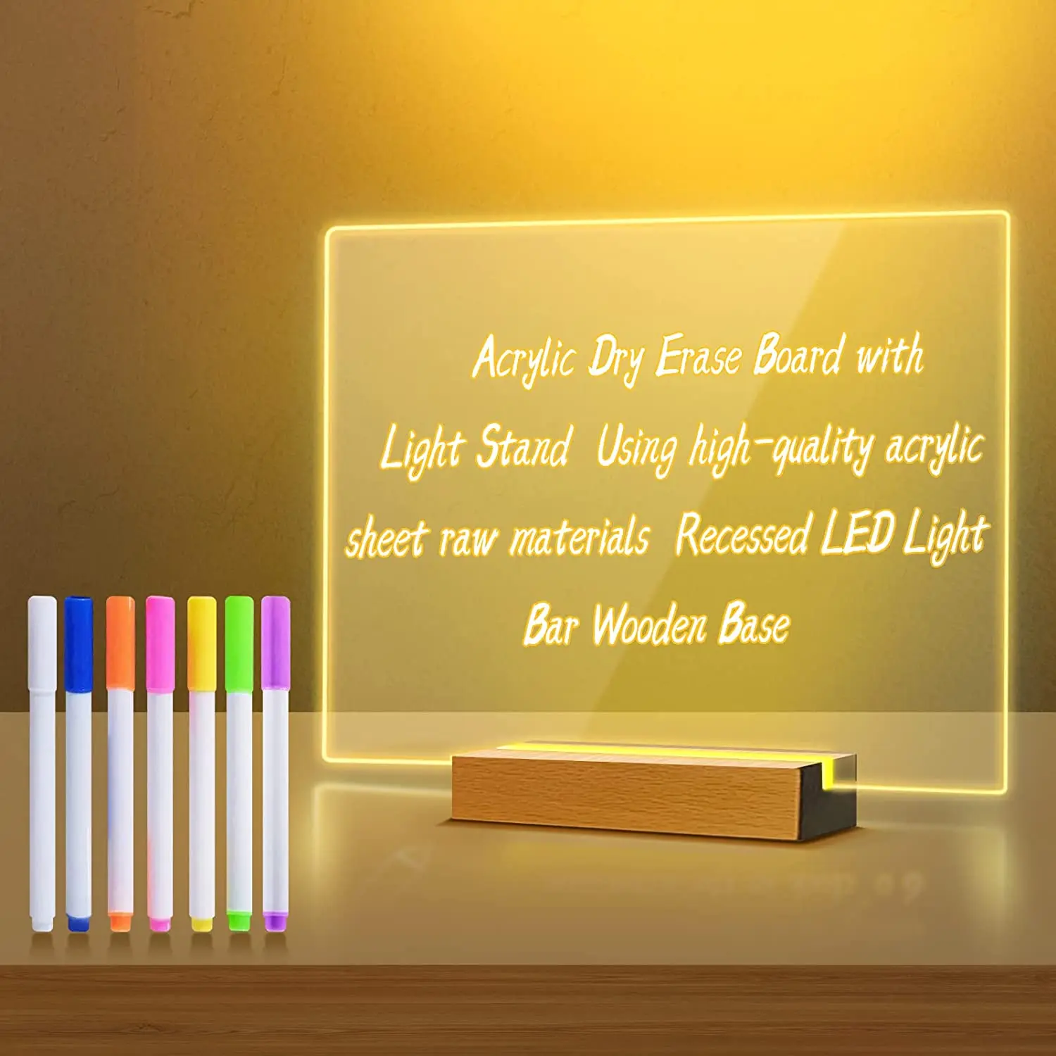 Factory wholesale christmas gift note board creative led night light usb message with message board