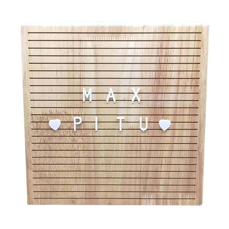 Rectangle Shape Handcrafts Display Board Menu Board Solid Wood Letter Board For Nursery Decoration