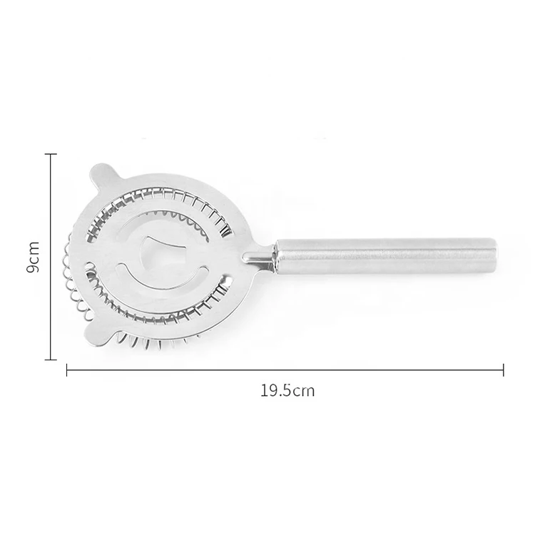 Food Grade Large Cocktail Strainer Gold Custom Fine Strainer Bar Tool Set