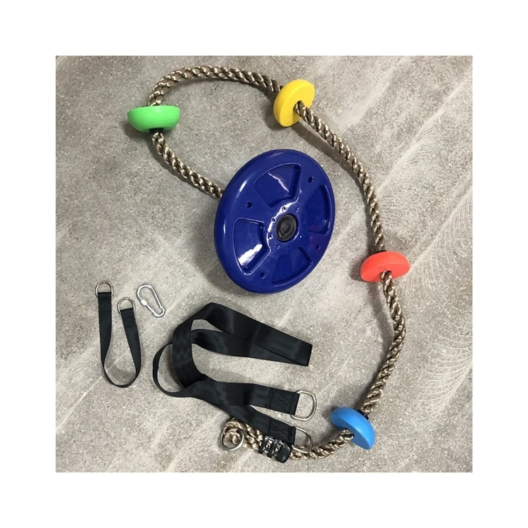 Hot Sale Children Outdoor Playground Climbing Rope Ladders Swing Disc Seat With