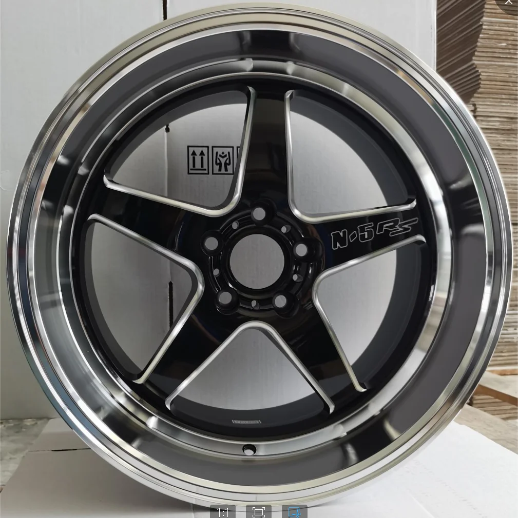 18inch Racing Car Alloy Wheels Deep Dish Rims 5star Shape PCD5x114.3 Front And Rear Passenger Carwheels TE37 Mags Wholesale Rine