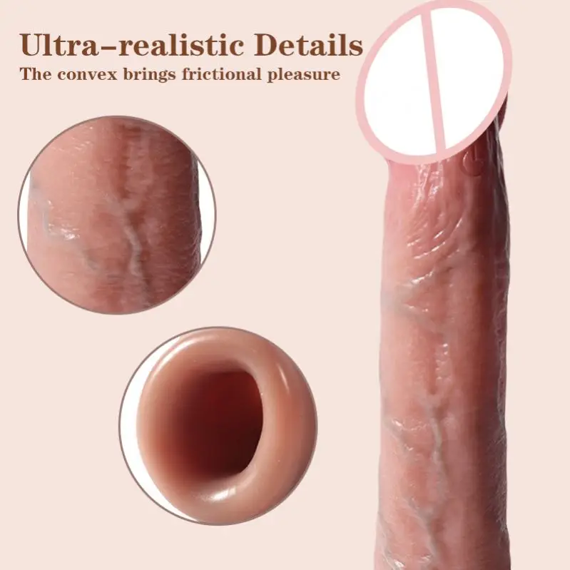 GYF Realistic Extension Sleeve Remote Control 8 Speed Vibrating Penis Enlargement Holster Couple Erotic Sex Toys Masturbador