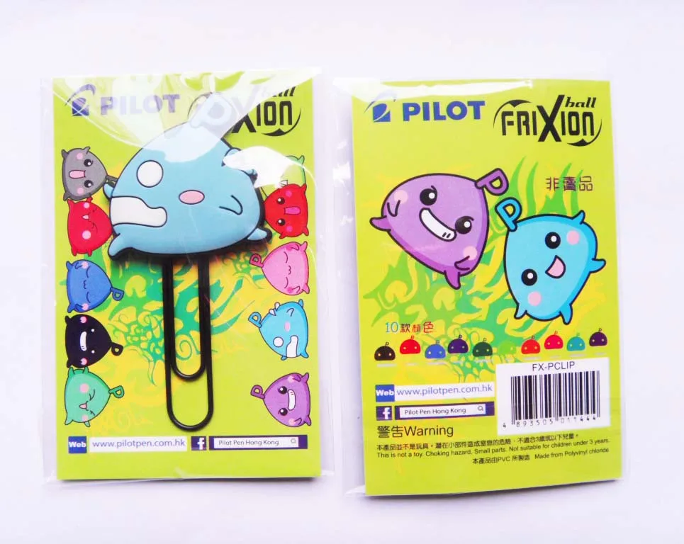 Custom soft PVC character paperclip ,cute rubber 3D bookmark clip