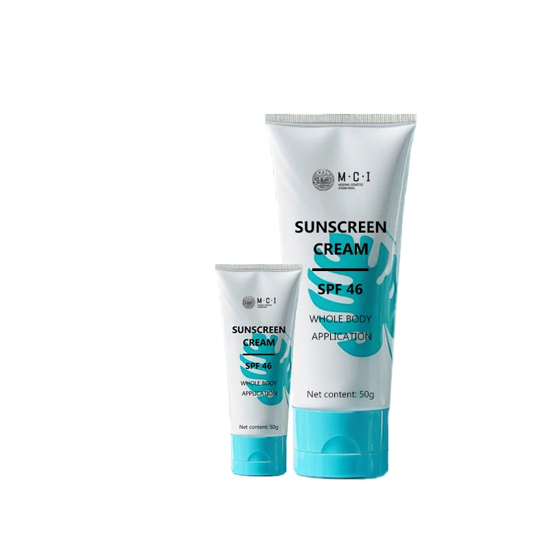 OEM частная этикетка оптовая продажа солнцезащитный крем для кожи Spf 46 органический отбеливающий лица и тела