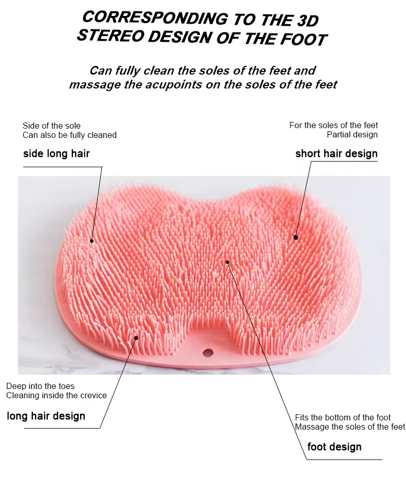 High Quality Sale Massager Spa Deep Clean Exfoliating Cushion Bathroom Bath Brush Remove Dead Skin Shower Foot Scrubber