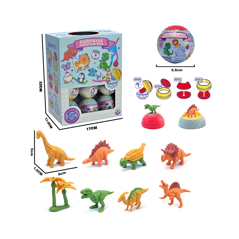 Dinosaur World Toy Figure Egg Capsules Blind Box for Kids Playing Toy Model Toys of Mystery Capsule Blind Box