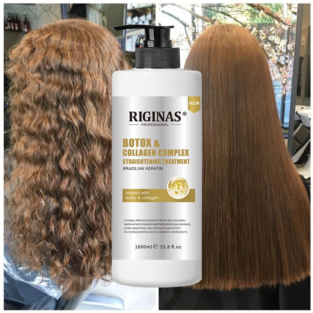 Riginas Botox Keratin Hair Brazilian Treatment Nano Botox Keratin Straightening Treatment Cream