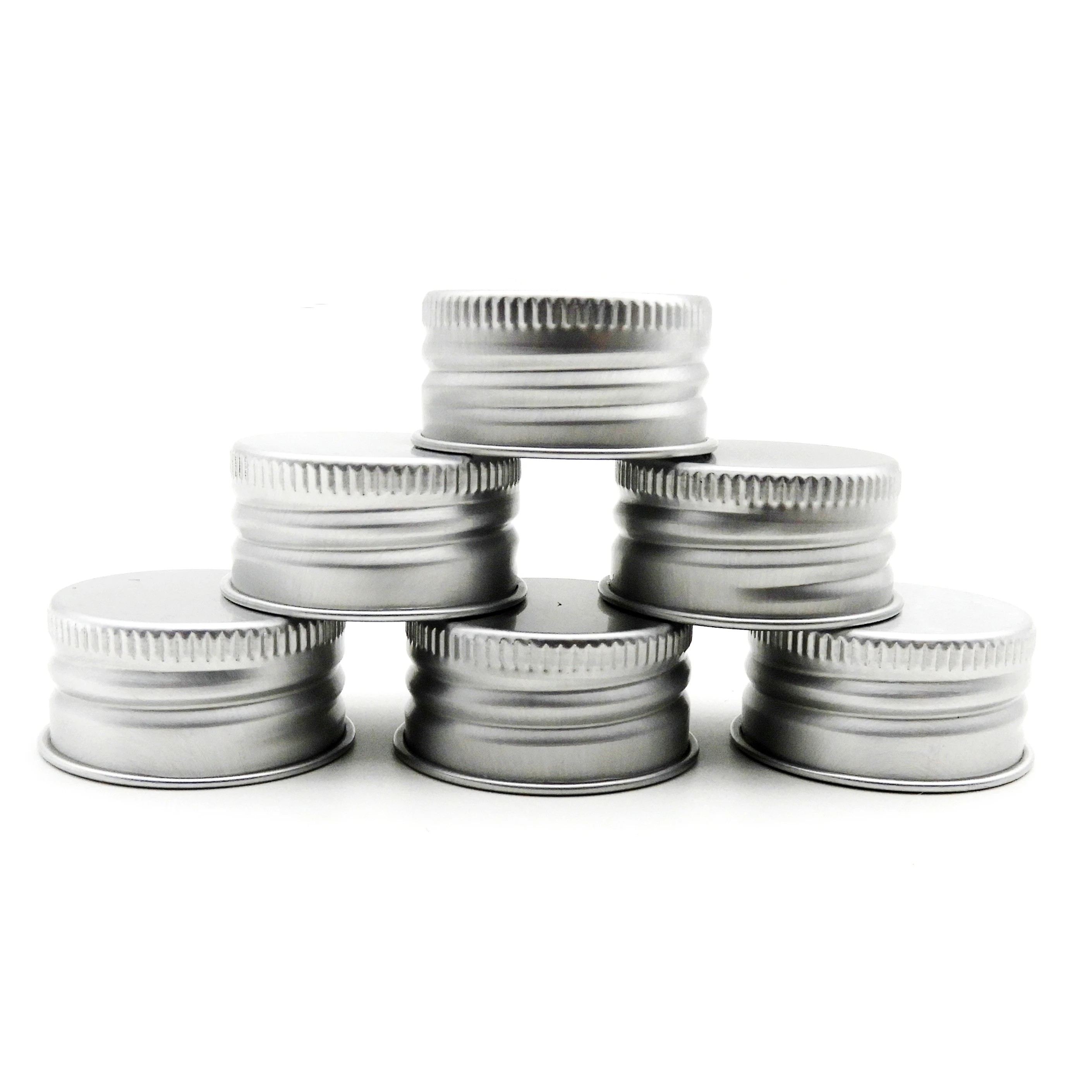 Custom 28mm Aluminum glass bottle screw cap high-quality threaded aluminum cap