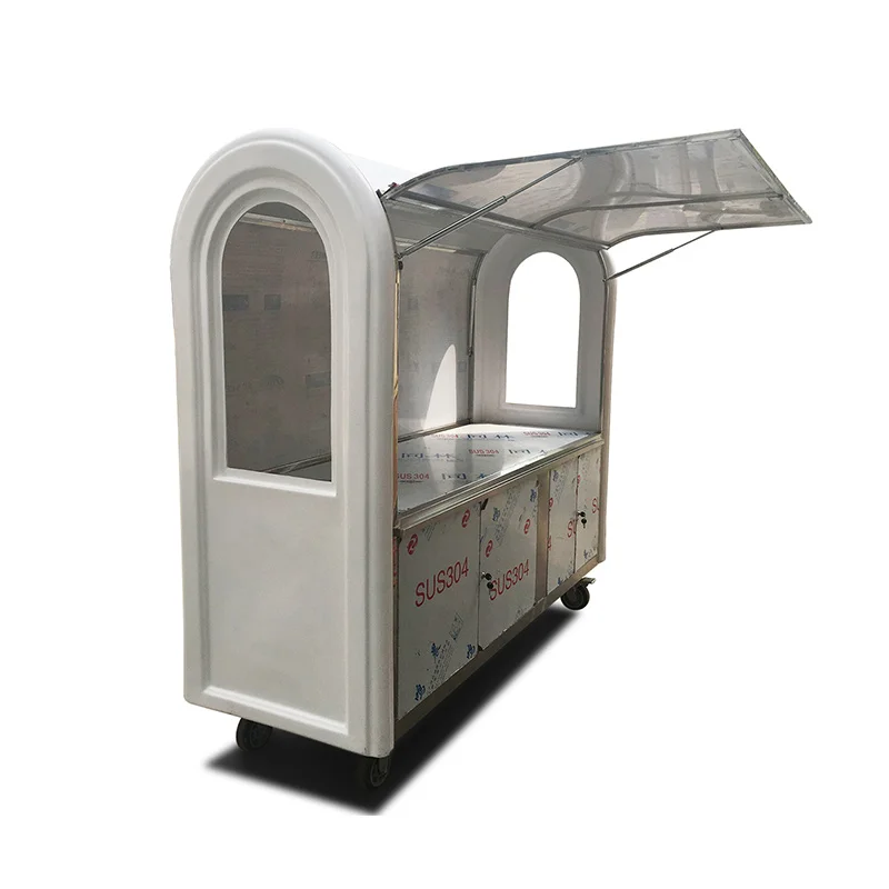 Hot Sale Fashion Customized Design Coffee Cart Outdoor Street Food Cart Trailer