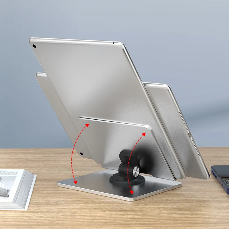 2024 Newest Foldable Desktop Aluminum Alloy Cell Phone Tablet Stand 360 Rotating Adjustable Mobile Phone Holder