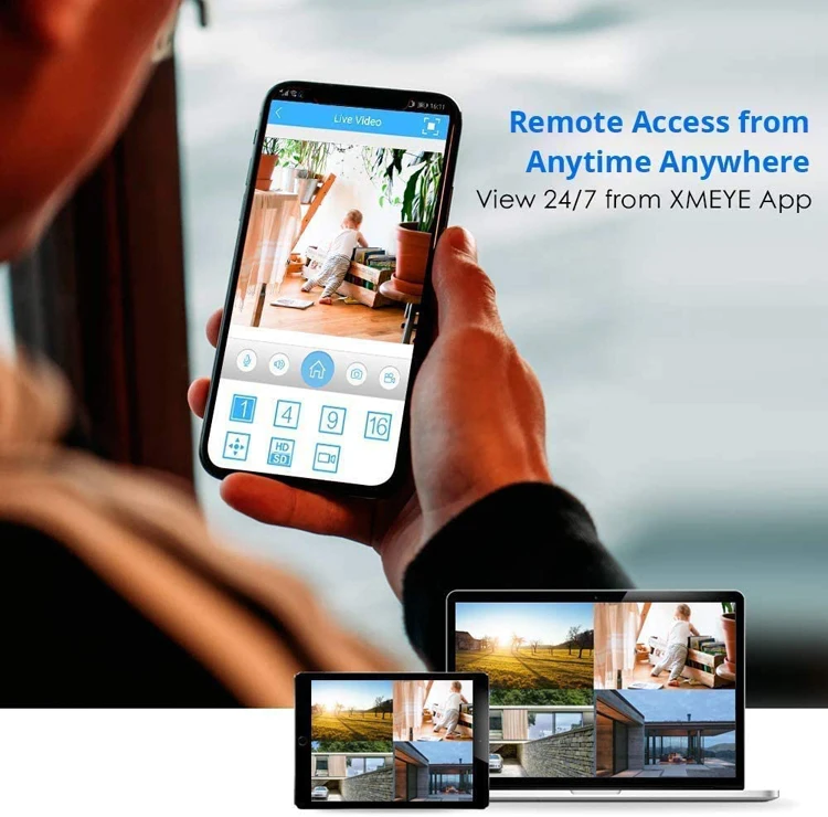  BESNT 1080P H.264 4CH 8CH AHD DVR p2p 4 in 1 CCTV Support