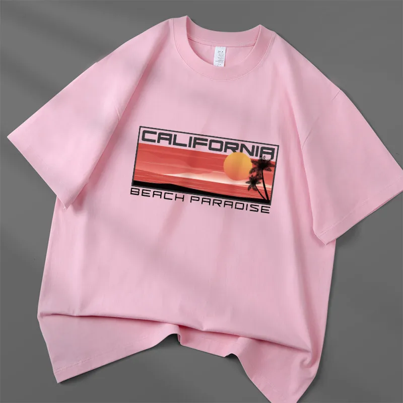 New Design Cute Pattern Design Tshirt Custom Fabric Tshirt Print Women Slim Fit Stylish O-neck Red T-shirt