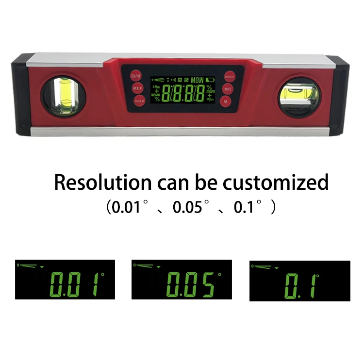 IP54 Dust & Water Resistance 10inch/254mm Angle Slope Meter Ruler LED Display Multi Angle Level Measuring Ruler Digital  Level