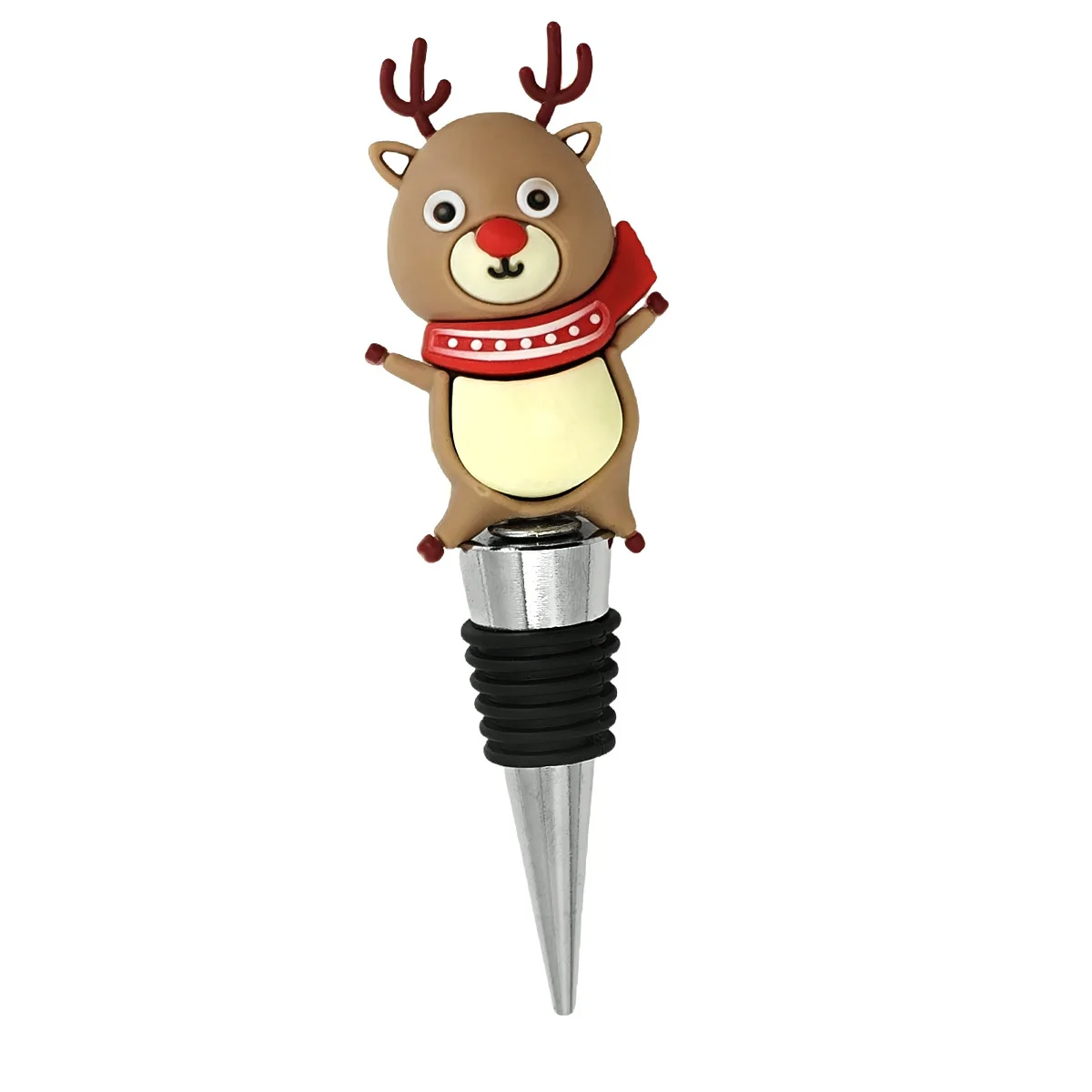 Reusable Screw Red Wine Stopper Champagne Stoppers creative 3D Christmas tree snowman reindeer shaped Santa Wine Bottle Stopper