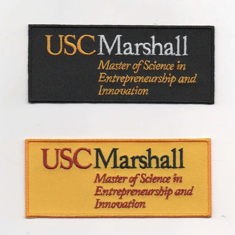 China factory  custom embroidered iron on logo patches embroidered badges  with low MOQ and fast delivery