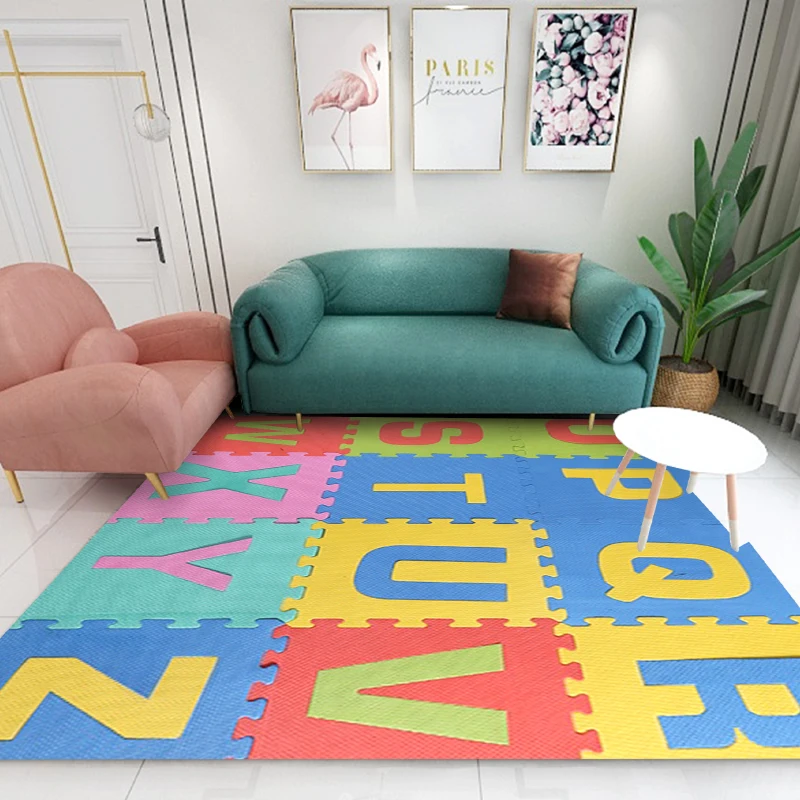 Kid EVA foam interlocking play baby education floor alphabet puzzle mat with eco-friendly material