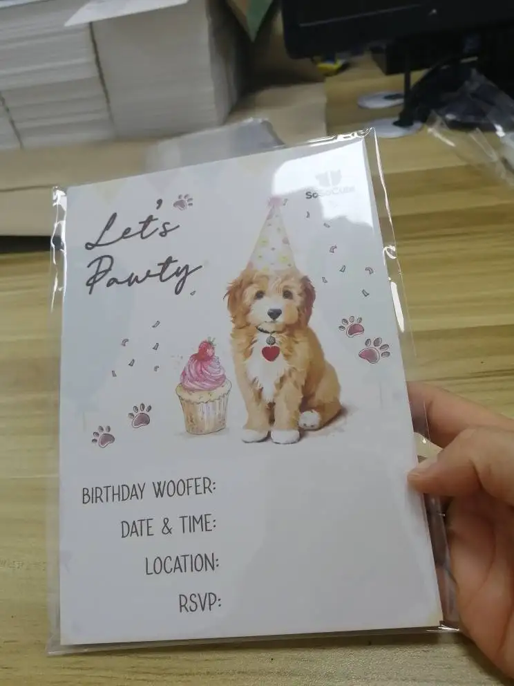 Customization fold thank you cards business card printing three fold flyer leaflet print greeting  PVC card