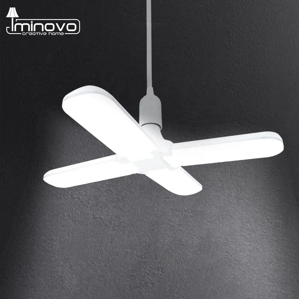 Светодиодная лампа E27 220 В, Промышленный регулируемый складной светильник с лезвием вентилятора SMD2835, лампа для домашнего декора, освещение для мастерской и гаража 30 Вт, 45 Вт, 60 Вт