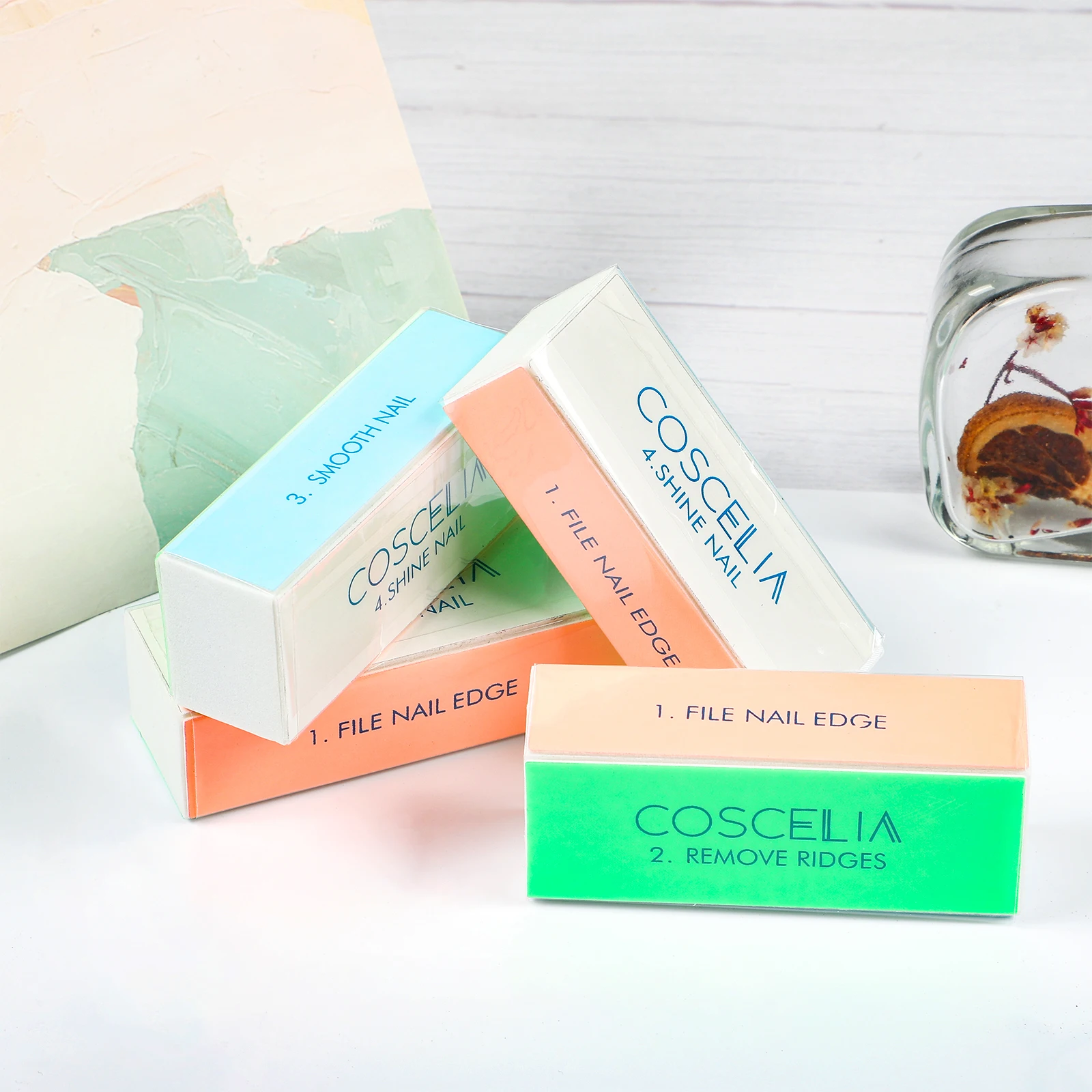 Sanding Buffing Nail Polisher 4 Way Polish Buffer Buffing Block Nail Files Art Pedicure Manicure OEM Logo sample