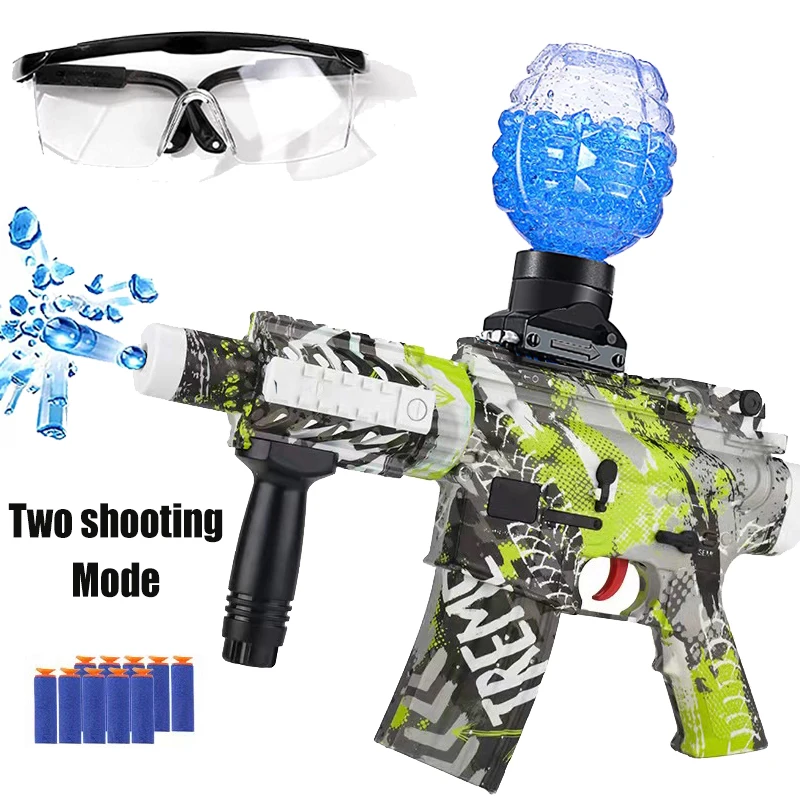 2 In 1 Electric Gel Ball Blaster Foam Bullets Water Toy Guns Rifle Airsoft Pistol Handgun Outdoor Shooting CS Game for Boy