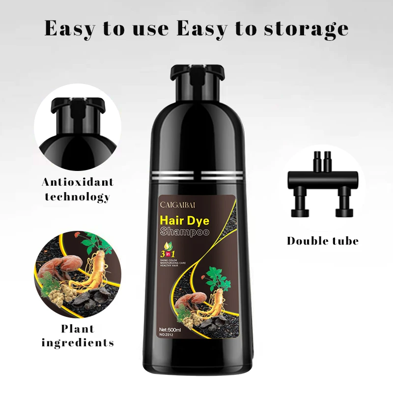 Custom Natural Black Chestnut Brown Wine Red Grape Purple Hair Color Change Shampoo Long Lasting Permanent Organic Hair Dye