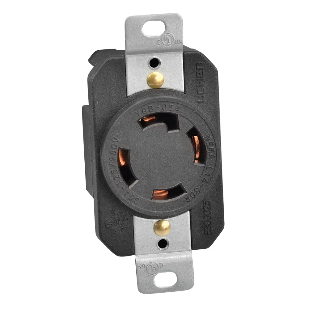 S2  NEMA L14-30R  50A 250 Volt Flush Mounting generator Locking Receptacle Socket