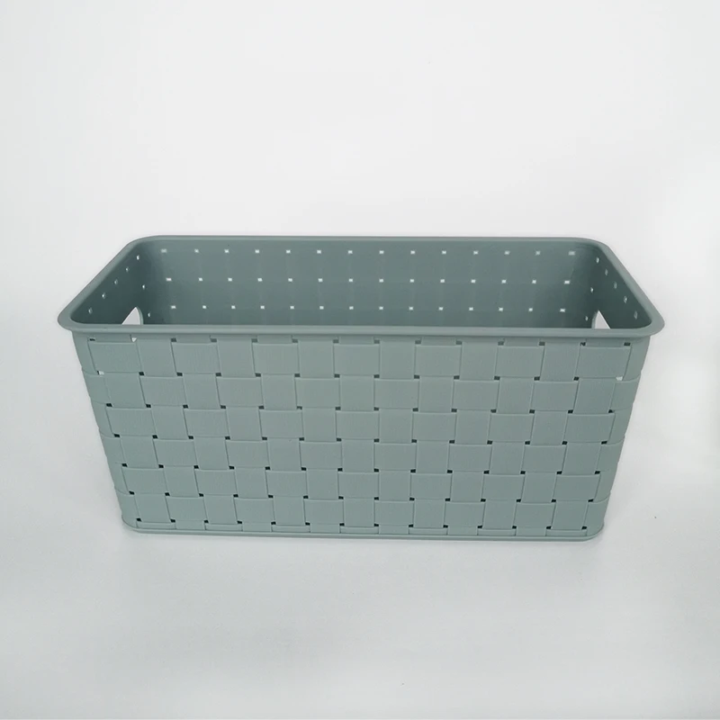 
SA-9106 Morden Plastic Bathroom Storage Basket With Handle PP Storage Basket 