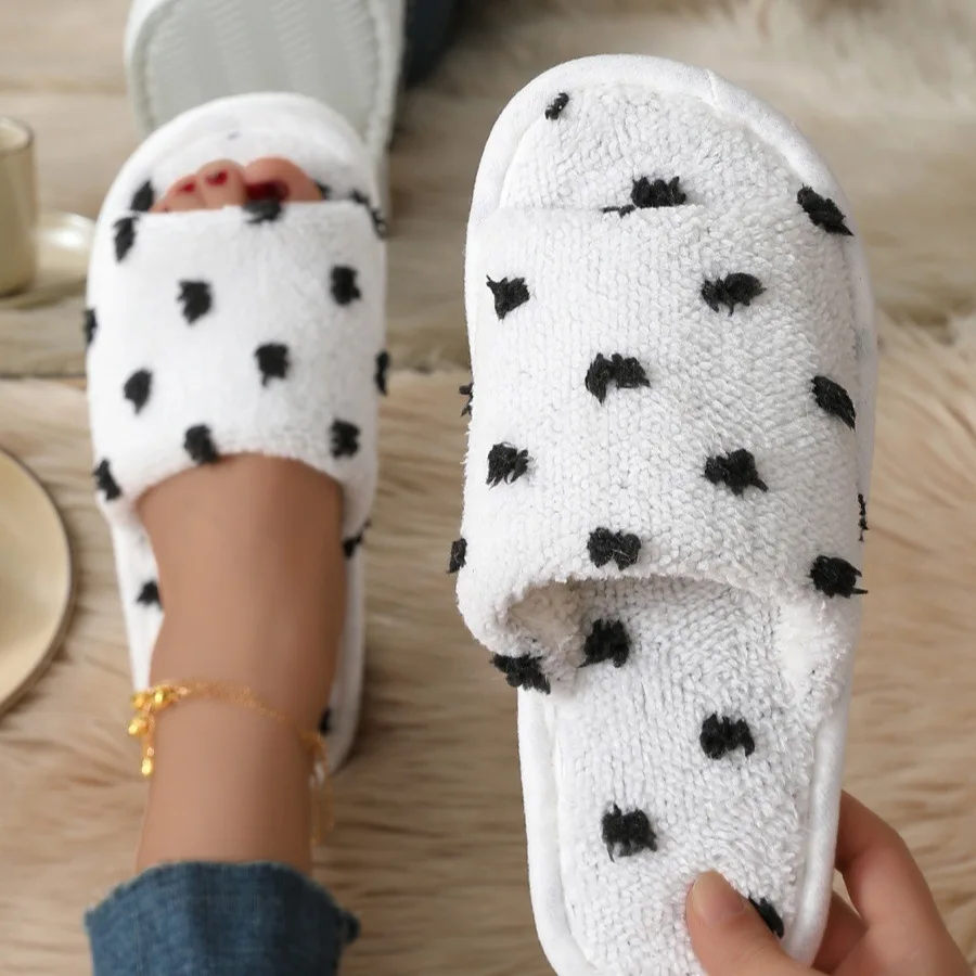 Wave Point Flip-Flops Indoor Female Household Opening Non-Slip Soft Sole Slippers Wholesale