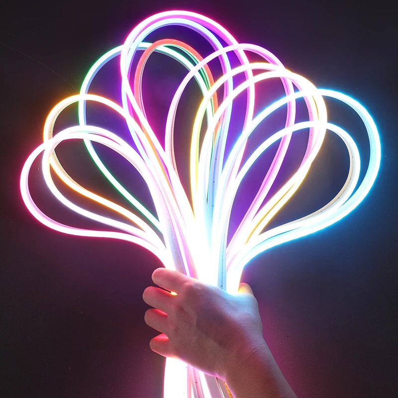 Side Top View Led Neon Lights Strip Silicon on Sale 50 Meter Neon DC12V 6mm 8mm IP67 90 Hotel Neon Lights for Bedroom 100 Leds/m