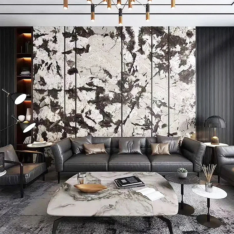 Luxurious Snow Mountain Orchid Marble Wall Panel from China Factory