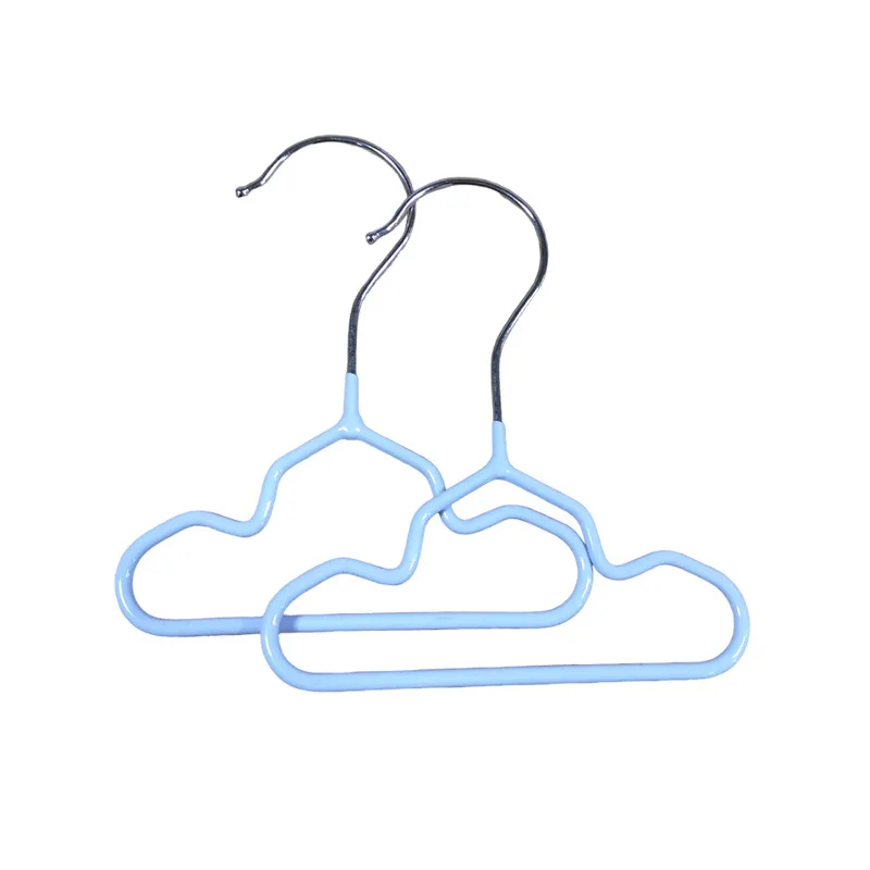 Wholesale simple cute pet hanger wire plastic impregnated non-slip mini dog cat clothes hanger