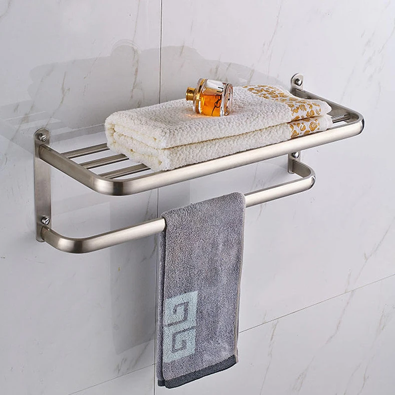 Stainless Steel 304 Wall Mount Hotel Bathroom Towel Rack Towel Shelf Towel Shelf Shiny /brushed Polishing