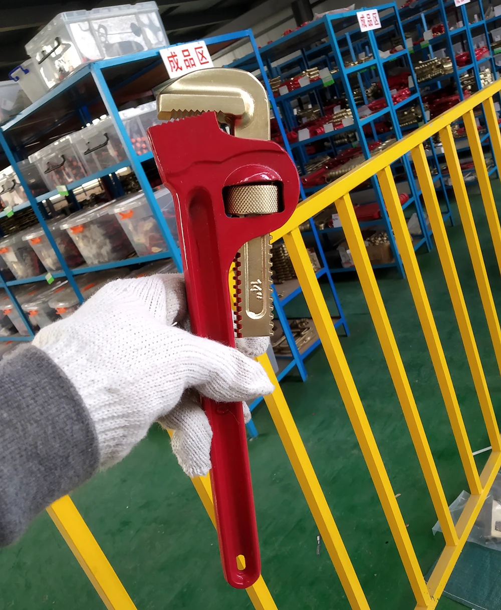 Non sparking tools manufacturer copper alloy 350 mm pipe wrench