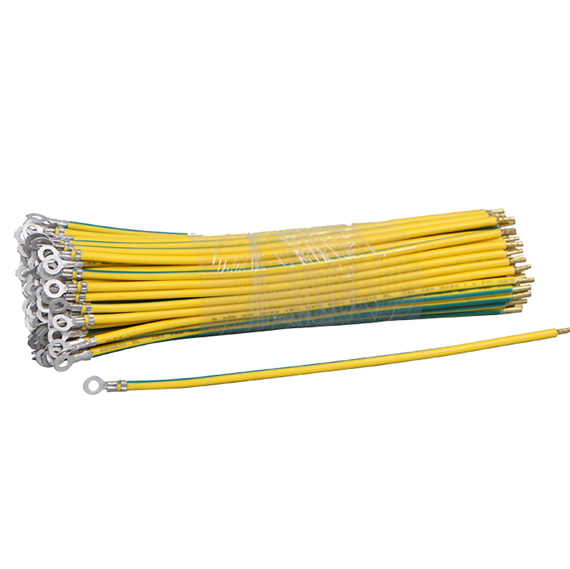 
custom wiring harness 250 faston terminal ring terminal 0.75mm2 yellow/green engine wiring harness  (60360416574)
