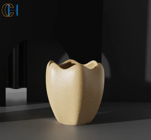 C&H Hot Sale Home Decoration Spiritual Healing Crystal Tulip Ceramic Scented Candle