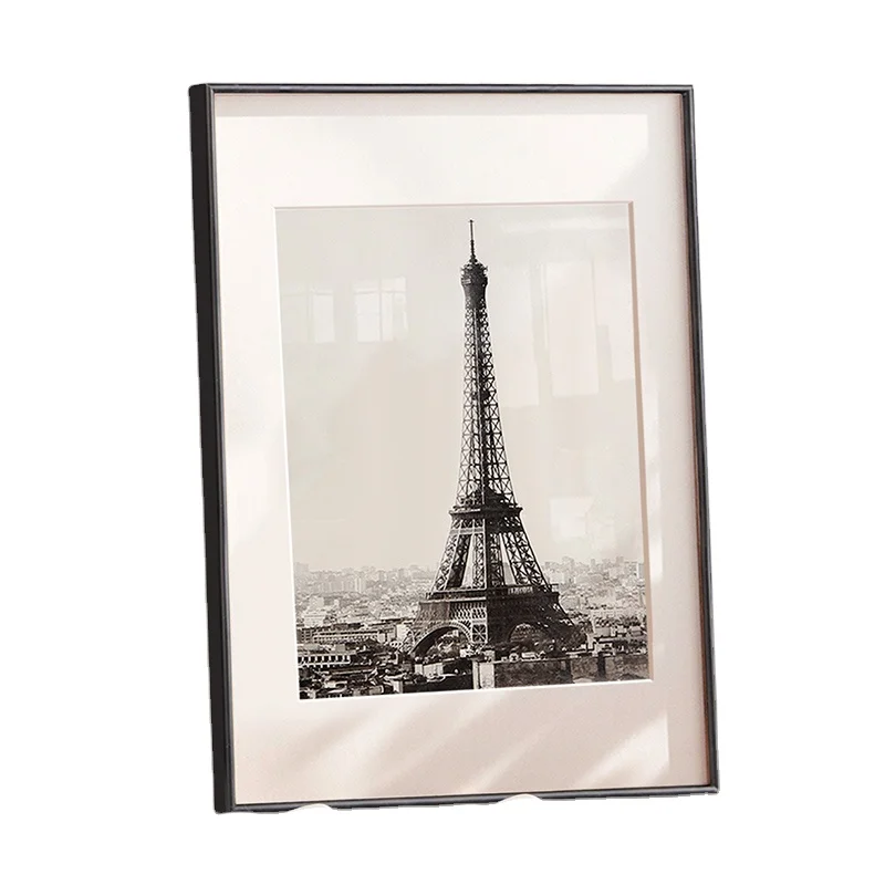 Thin edge narrow edge aluminum alloy photo frame any size mounting poster hanging wall modern simplicity