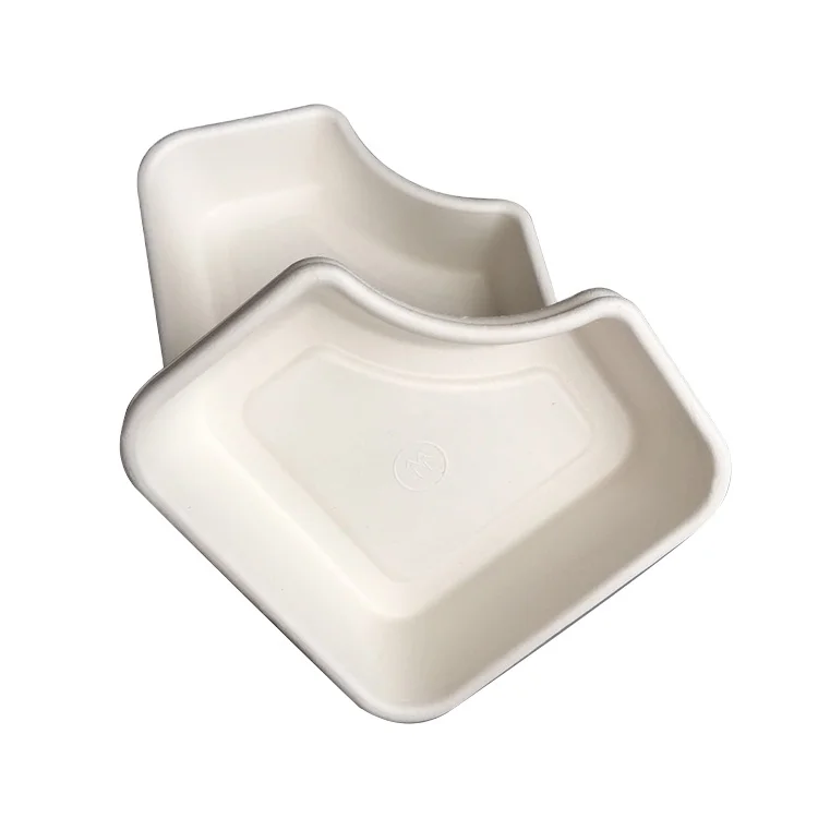 Low price biodegradable bagasse pulp food insert protective packaging manufacturer