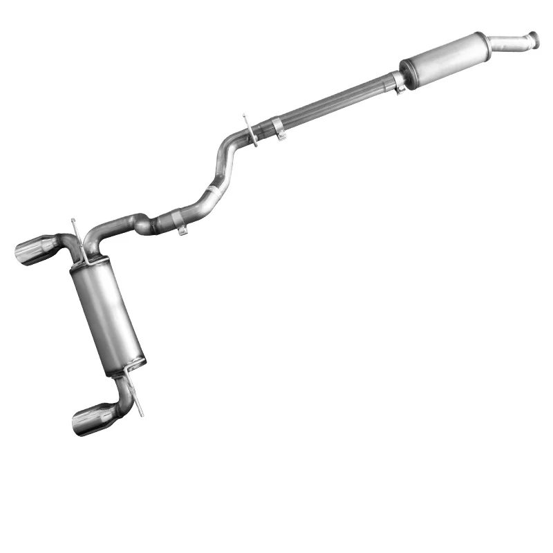 Black Stainless steel muffler for JeepS Wran gler JK JL2007+ High quality liner exhaust system Exhaust pipe.