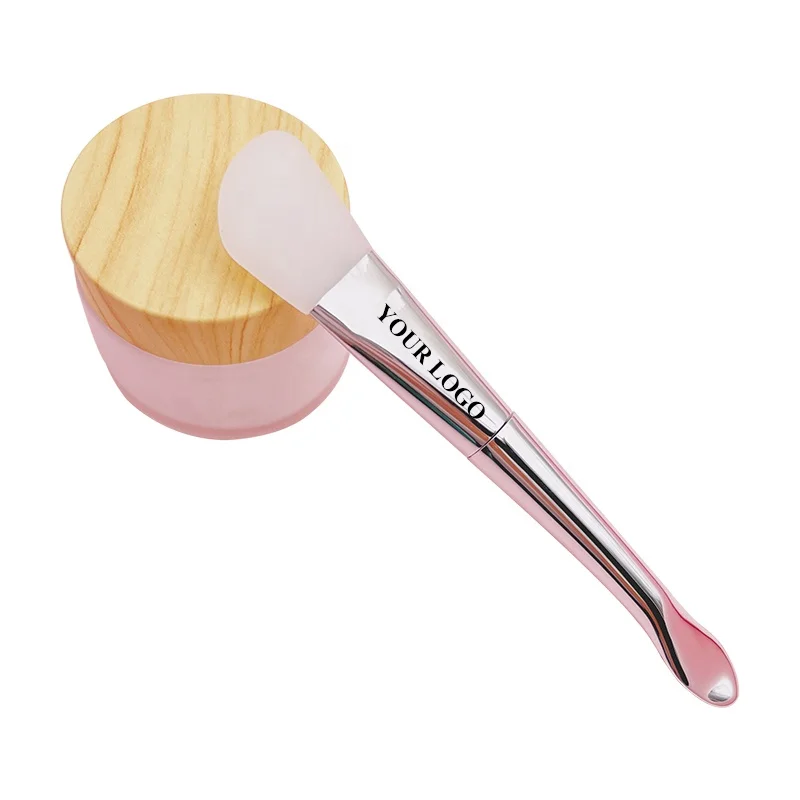 2023 Hot Sale Cosmetic Tools Mask Brush Silver Soft Silicone Facial Silicone Mask Brush