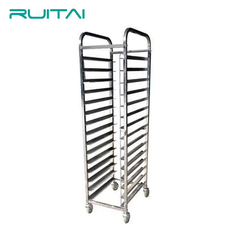 Stainless steel rack trolley 15/16 layers cart car baking tray oven pan drying sheet food grade trolley bakery kitchen equipment