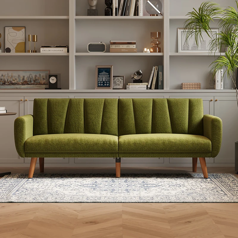 American Style Sofa Bed Design Three Seater Fabric Velvet Upholstery Futon Folding Sofa Bed With Big Discount